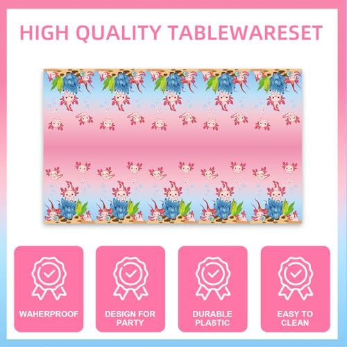 HB DOT 141Pcs Axolotl Theme Party Supplies Set