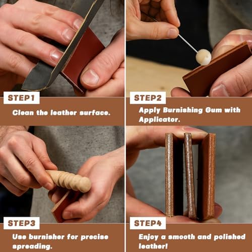 200g Leather Edge Sealer Kit for Smooth Glossy Edges