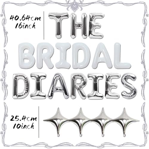 Bridal Diaries Silver Balloons Banner Decor