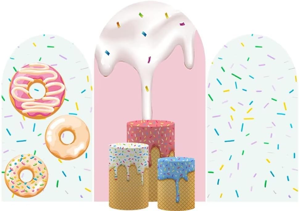 Girl Donut Birthday Party Table Cover Decor