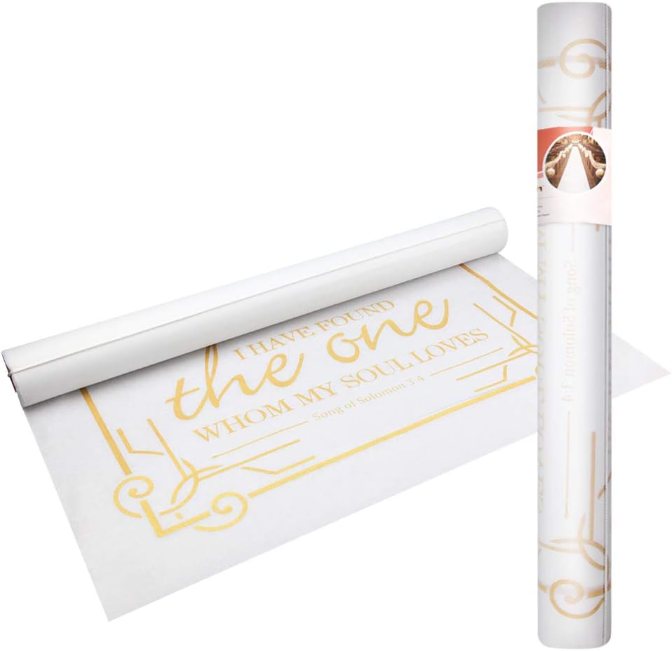Wedding Aisle Runner 50ft X 3ft Gold Print