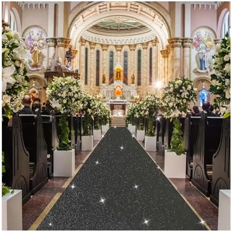 Elegant Wedding Aisle Runner Non Slip Washable Carpet
