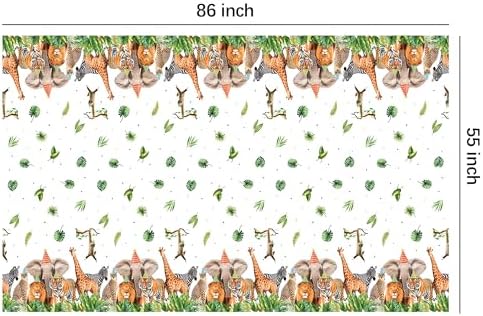 Jungle Animal Safari Party Tablecloth Set 3 Pack