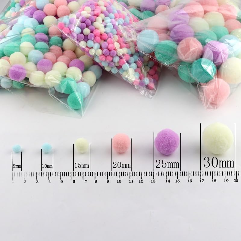 GIOTEL 20mm Pompom Balls for DIY and Home Decor