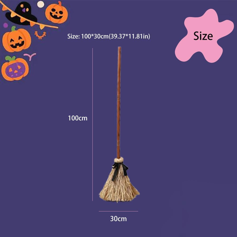 Animated Halloween Broom with Lights and Sound