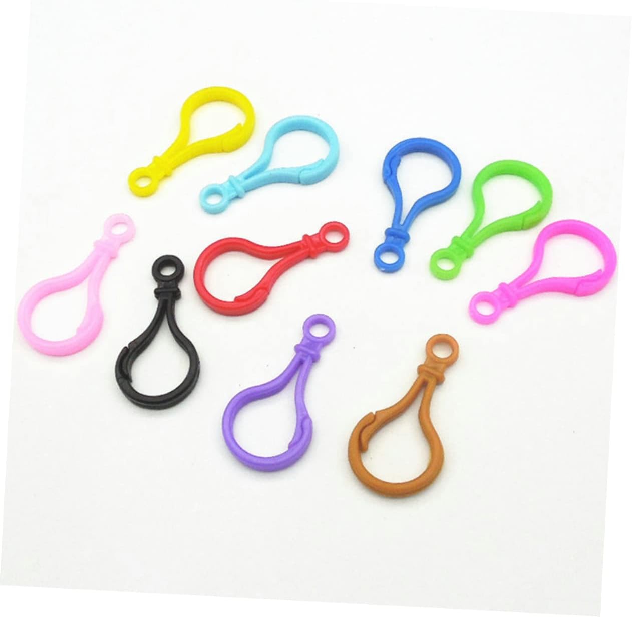 100pcs Acrylic Keyring Hooks Belt Clips for Backpack Pendant Party Favor