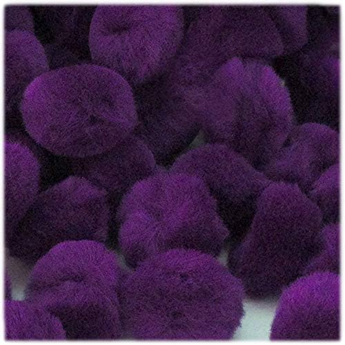 The Crafts Outlet 10-Piece Purple Pom Poms Acrylic 2-Inch Round