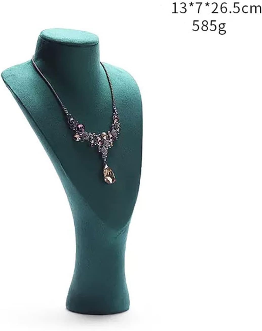 Green Velvet Jewelry Display Stand for Necklaces and Earrings