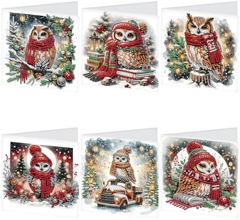 Diamond Painting Greeting Card Set of 6 with Envelopes