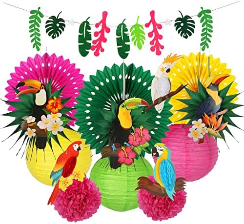 Tropical Birds Toucan Parrot Decorations for Summer Beach Party