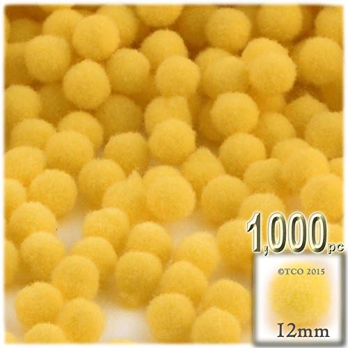 The Crafts Outlet 1000 Piece Red Pom Poms 12mm