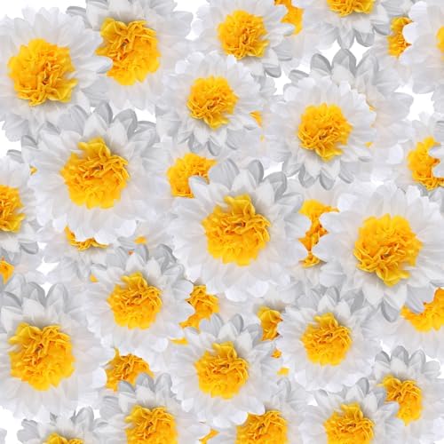 Dunzoom 24 Pack Daisy Tissue Paper Decorations