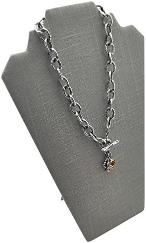 Grey Linen Jewelry Display Easel 125 Inch Tall