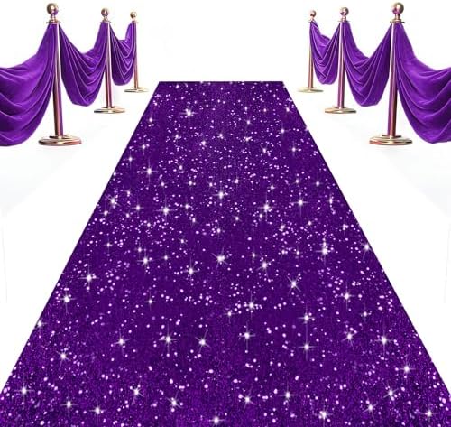 Purple Sequin Carpet Runner for Wedding and Party