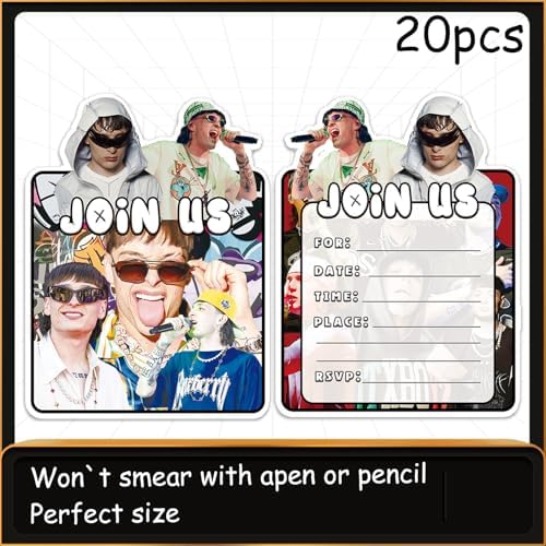 20pcs Peso-Pluma Invitation Cards for Birthday Party Decoration