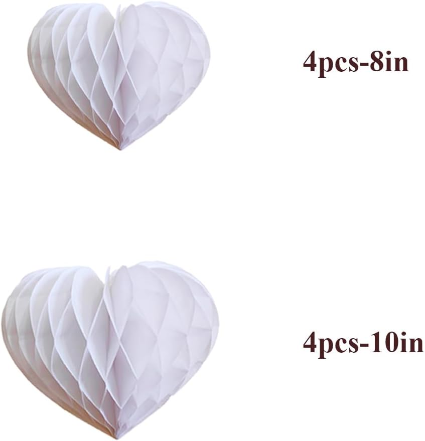 Heart Shaped Honeycomb Balls Party Decorations Set