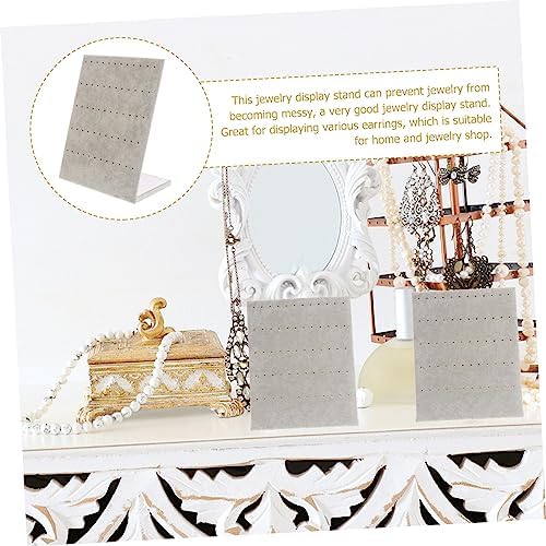 2Pcs Flannelette Earring Holder Display Stand Organizer for Home Jewelry Storage