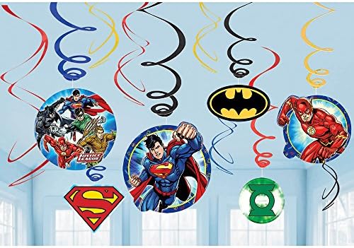 Justice League Foil Swirl Value Pack Decorations