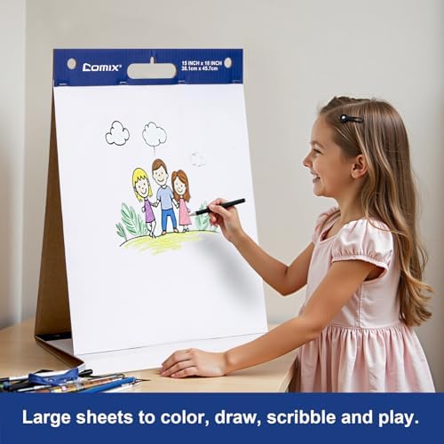 Comix Sticky Portable Tabletop Easel Pads 15x18 Inches