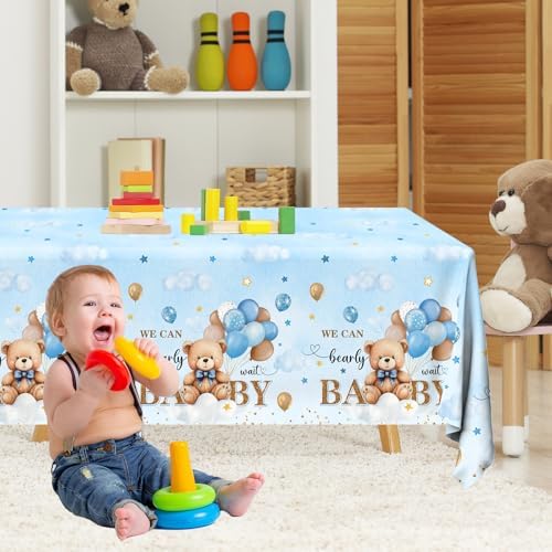 Bear Baby Shower Tablecloth 3 Pack Neutral Decorations