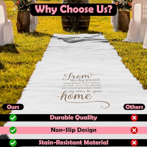 Fun Express 100 Foot Wedding Aisle Runner for Indoor and Outdoor