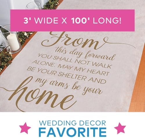 Fun Express 100 Foot Wedding Aisle Runner for Indoor and Outdoor