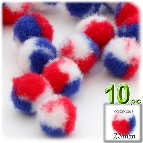 The Crafts Outlet 10-Piece Multi Purpose Pom Poms Neon Green 25mm