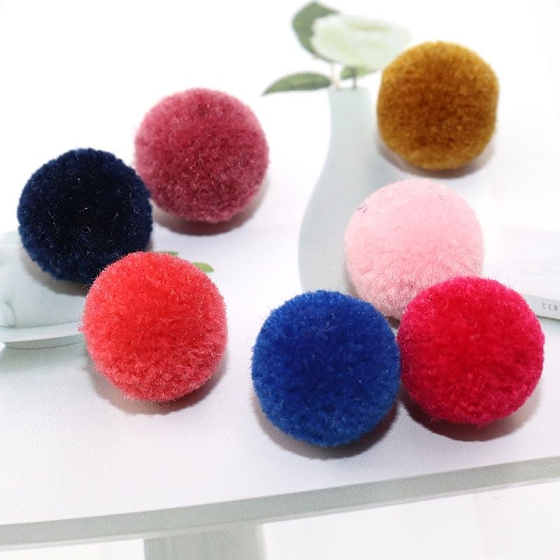 50Pcs Pack 15mm Pompom Balls for DIY Crafts Wedding Sewing
