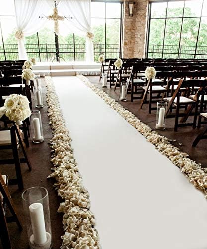 Wedding Aisle Runner 50ft X 3ft White Print