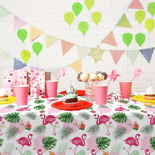 3 Pack Summer Flamingo Tablecloths for Parties