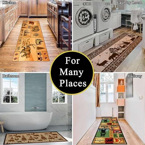 Rugroom Bear Long Runner Rug 2x6ft Rustic