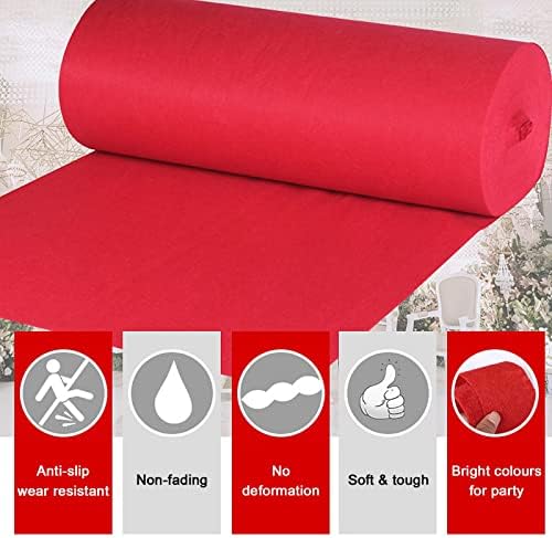 Premium White Wedding Aisle Runner 4x30ft Red Carpet Decor