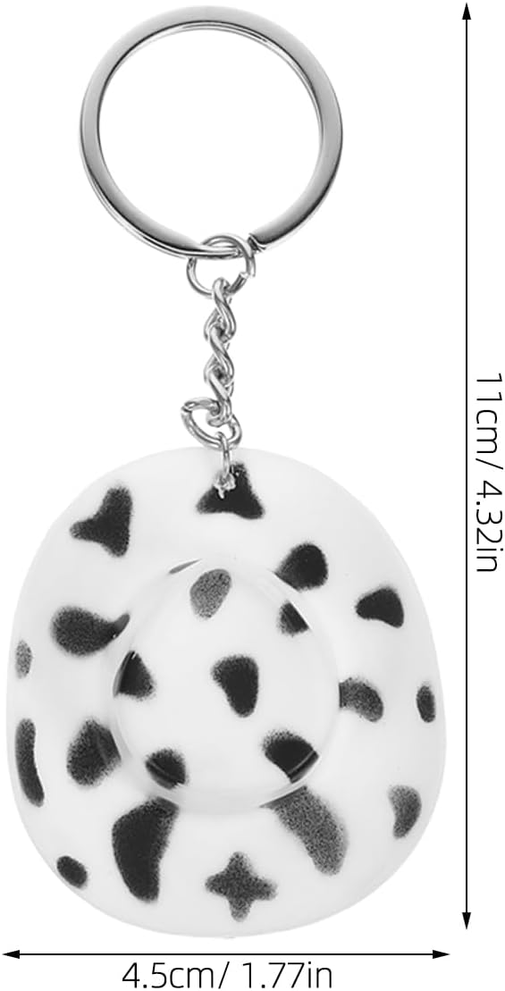 LUOZZY 4 Pcs Vintage Cowboy Hat Keychain Set