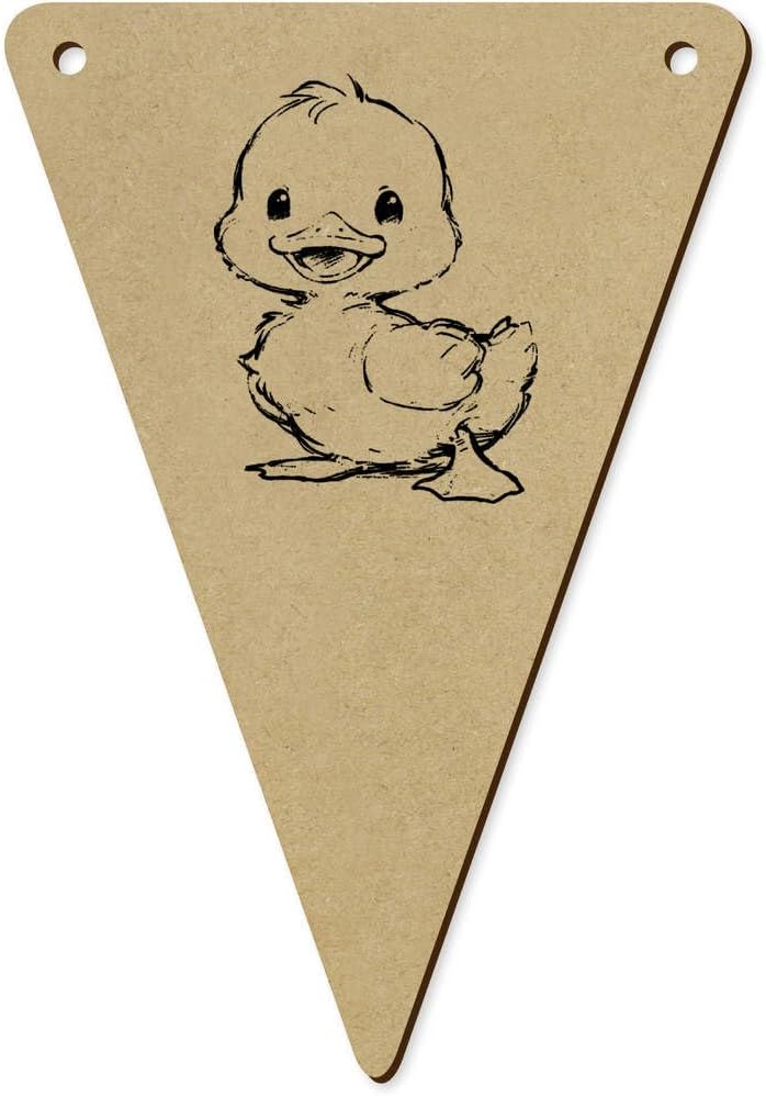 5 Piece 140mm Cute Baby Duck Wooden Bunting Flags