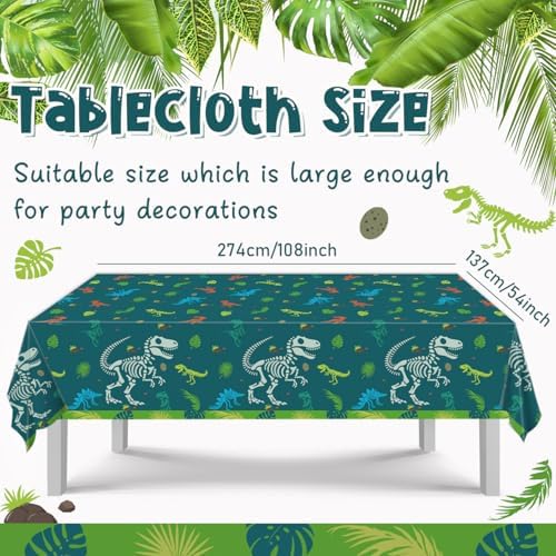 Haimimall Dinosaur Birthday Tablecloth Set of 3