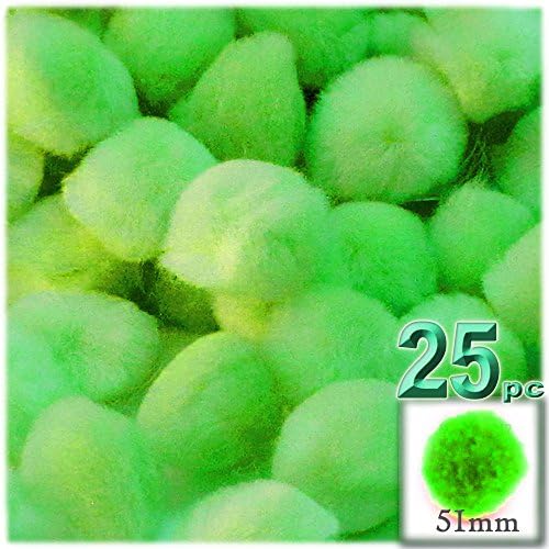 The Crafts Outlet 25-Piece Lavender Light Purple Pom Poms Acrylic 51mm Round