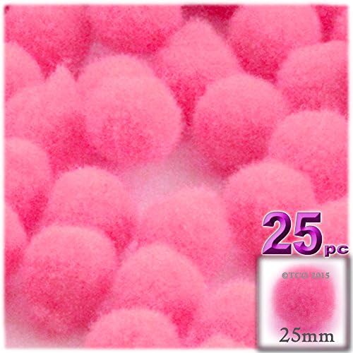 The Crafts Outlet 25-Piece Purple Pom Poms Set