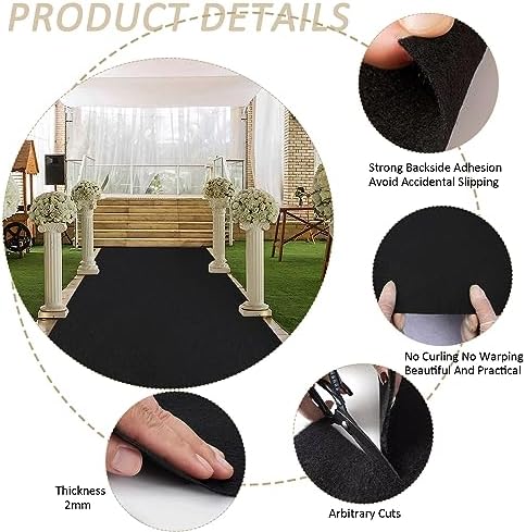 Lanmmraifc Wedding Aisle Runner 10m 20m Non-Slip Carpet