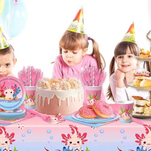 HB DOT 141Pcs Axolotl Theme Party Supplies Set
