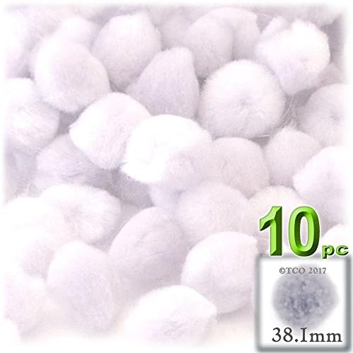 The Crafts Outlet 10-Piece Multi Purpose Pom Poms Acrylic Turquoise Blue