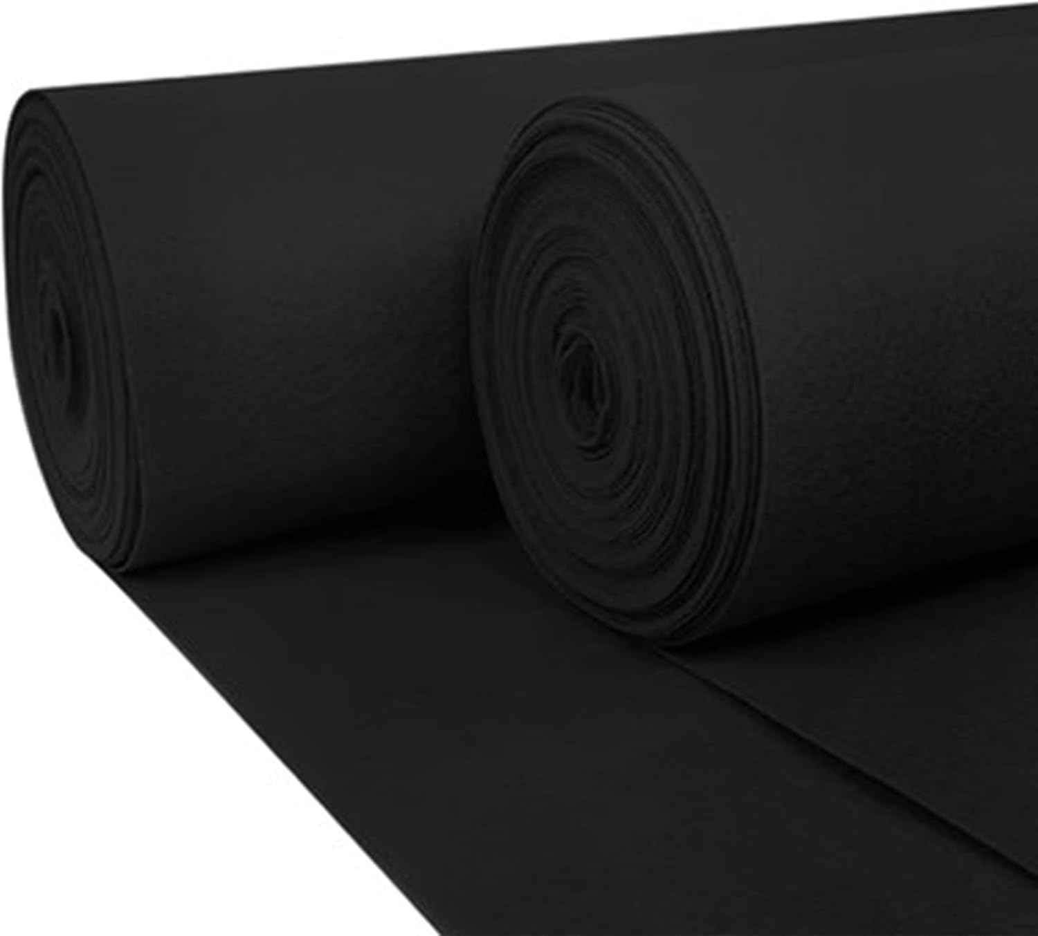 Black Wedding Aisle Runner Carpet 2mm Thick Non-Slip Polyester Bridal Runway Rug for Event Decorations