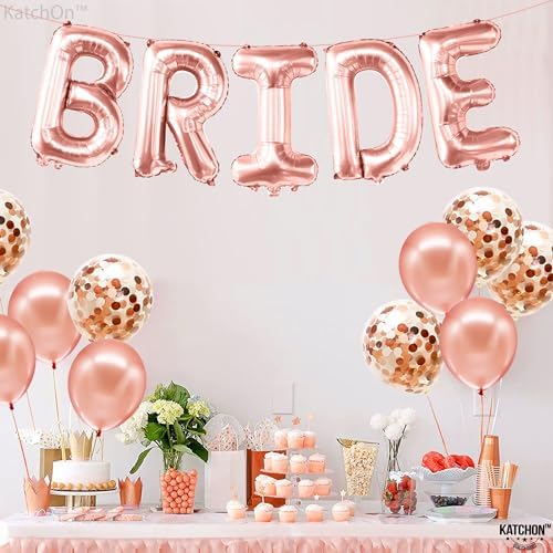 KatchOn Rose Gold Bride Balloons 16 Inch
