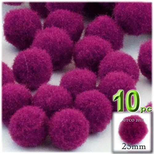 The Crafts Outlet 10-Piece Turquoise Blue Pom Poms