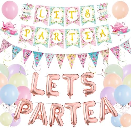 Floral Wonderland Tea Party Decor Set