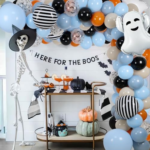 Halloween Baby Shower Balloon Arch Kit with 3D Bats