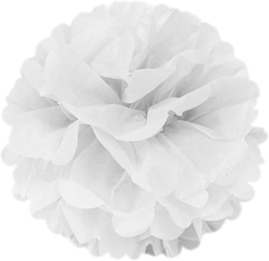 Wrapables 14 Inch Tissue Pom Poms Set of 3 White 1