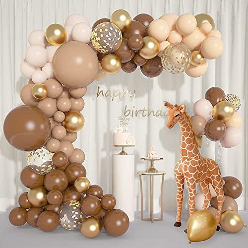 KALOR 22 Inch Beige 4D Giant Foil Balloons 10 Pcs