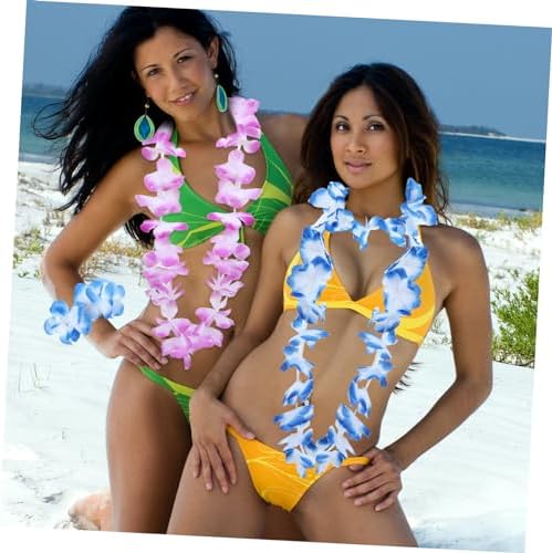 Zerodeko Hawaiian Luau Party Skirt Set for Adults