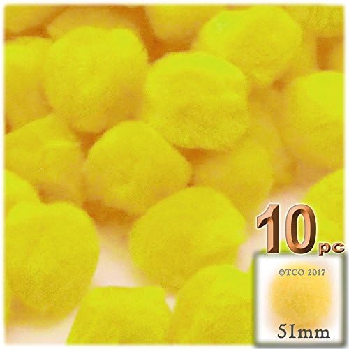 The Crafts Outlet 10-Piece Purple Pom Poms Acrylic 2-Inch Round