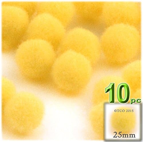 The Crafts Outlet 10-Piece Coffee Brown Pom Poms